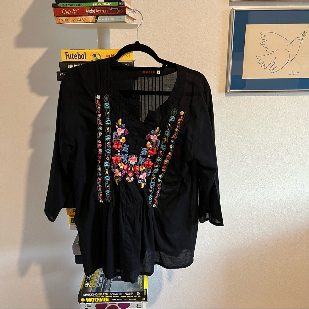 Johnny Was Embroidered Tunic Sz L